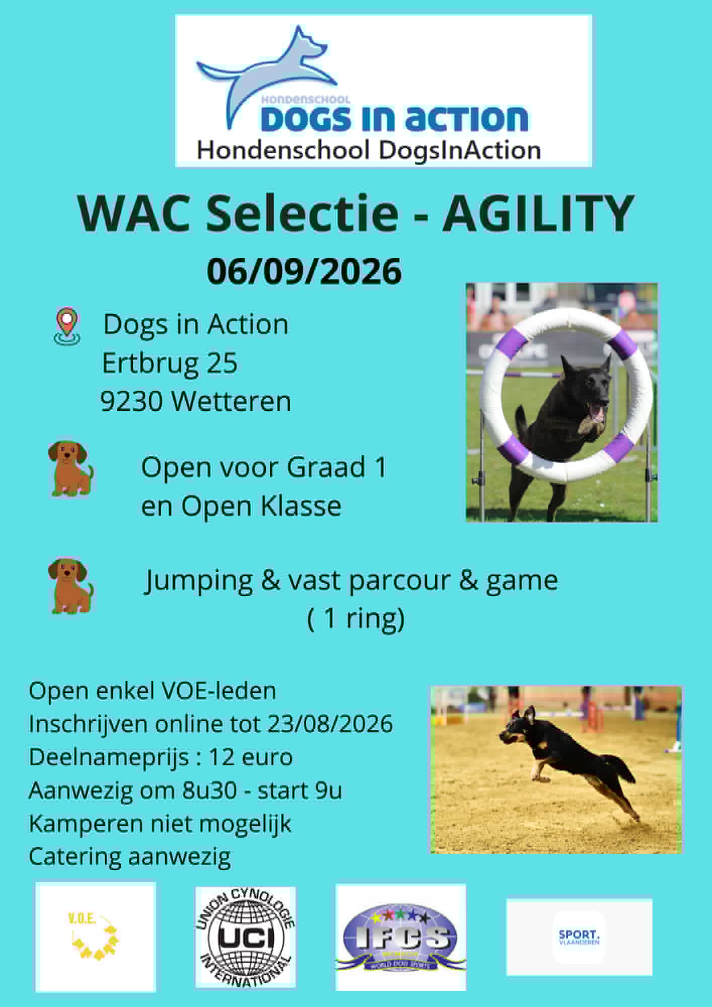 Affiche WAC Selectie Agility 6 september 2026