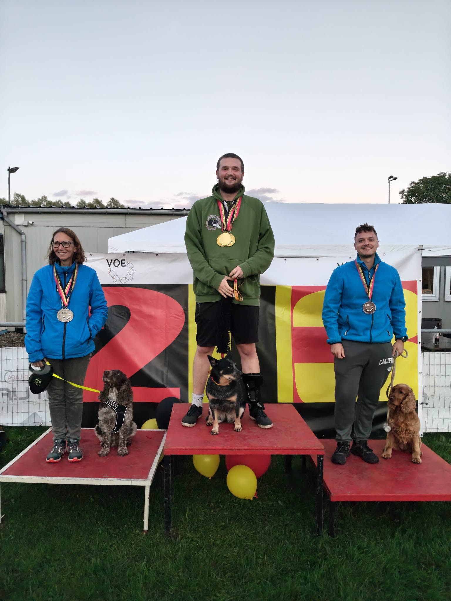 Podium op het BK Agility VOE 2026 met Dogs in Action-leden